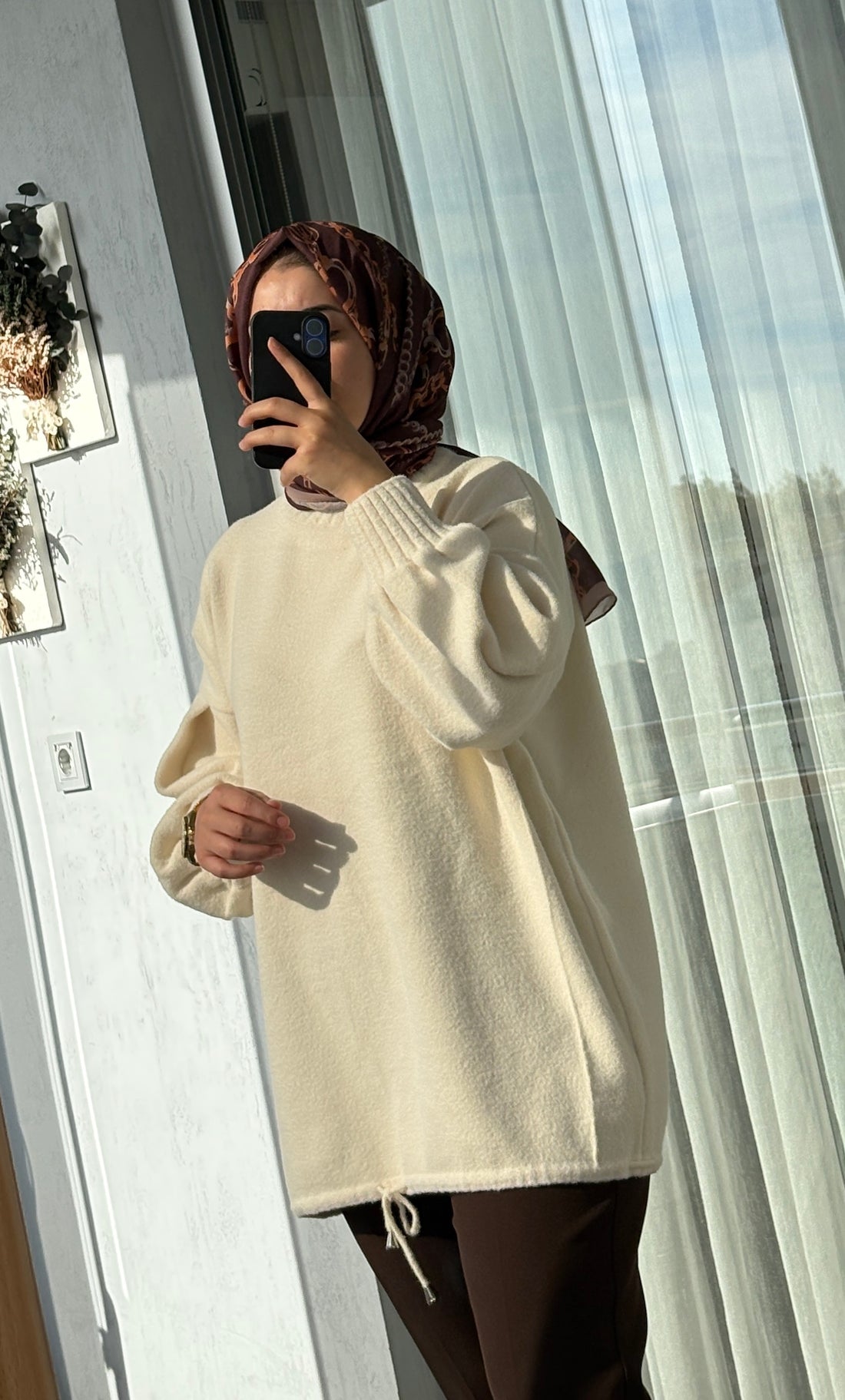 Pamuk Dokulu Krem Kazak