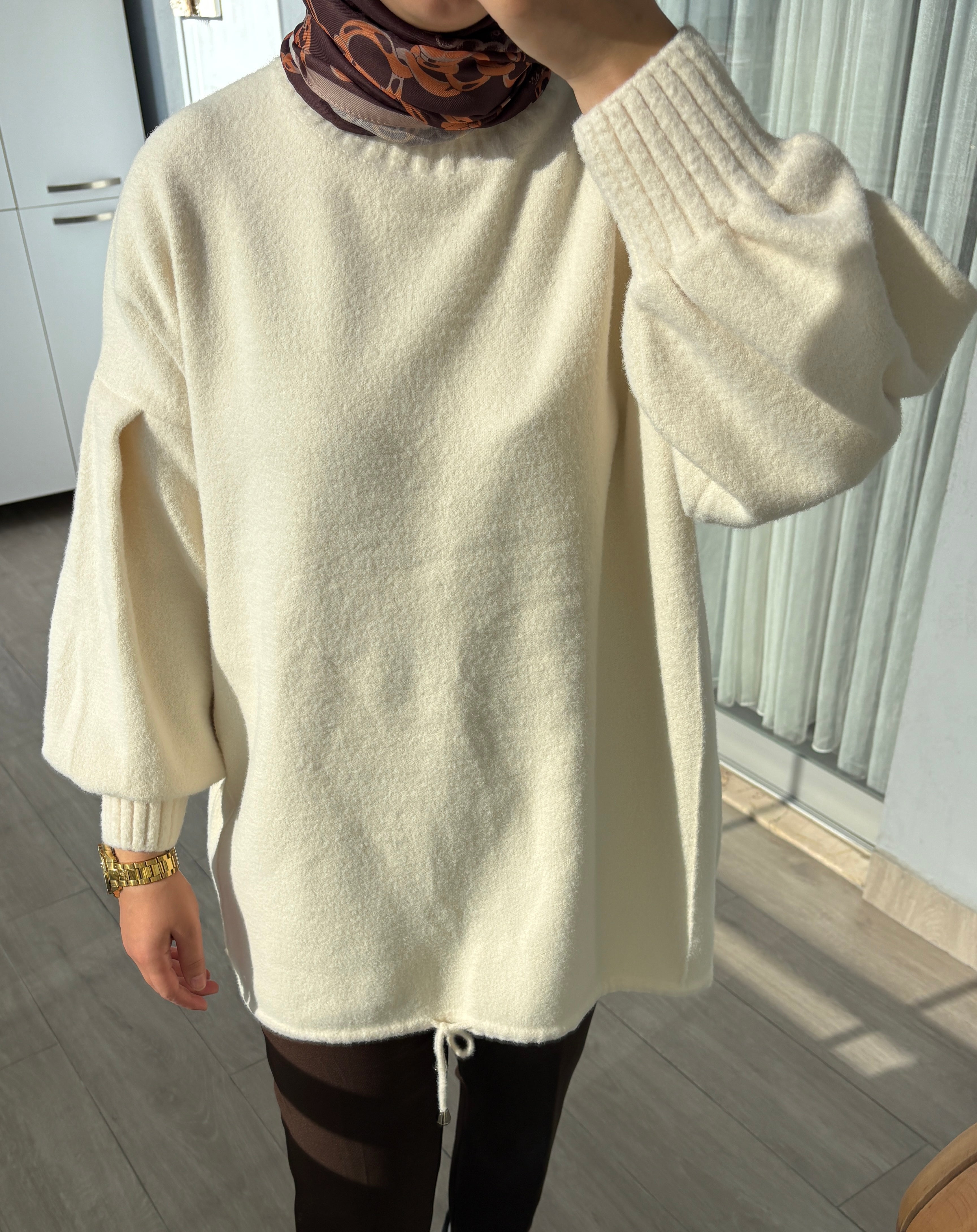 Pamuk Dokulu Krem Kazak